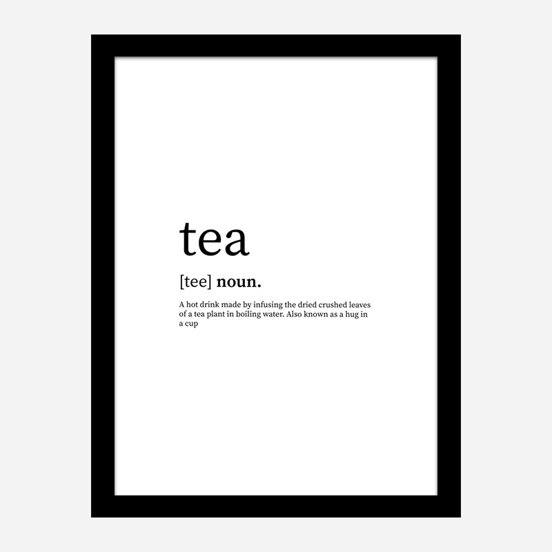 Tea Definition Typography Wall Art