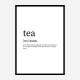 Tea Definition Typography Wall Art