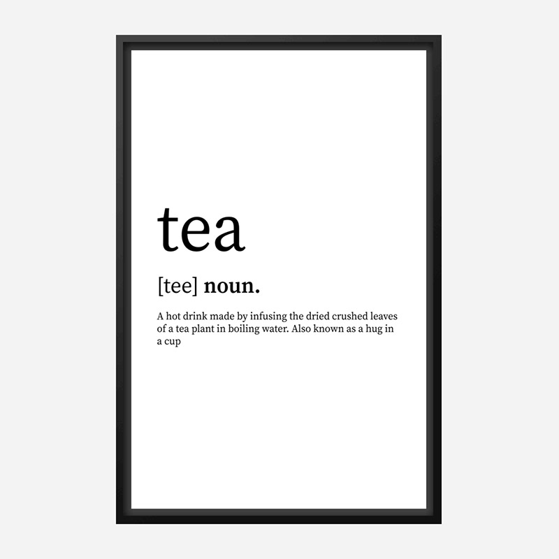 Tea Definition Typography Wall Art