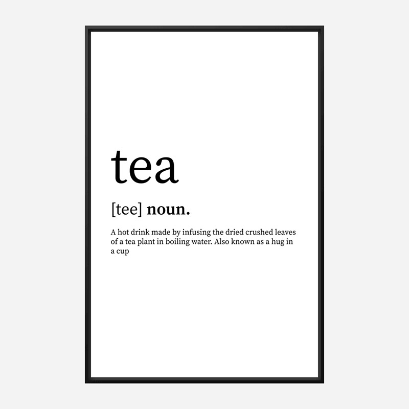 Tea Definition Typography Wall Art