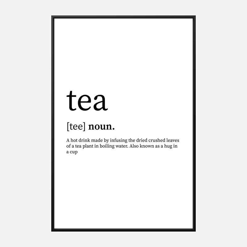 Tea Definition Typography Wall Art