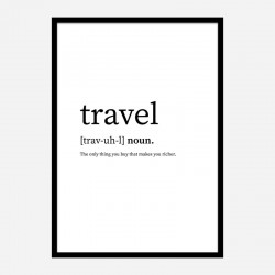 Travel Definition Typography Wall Art