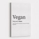 Vegan Definition Typography Wall Art