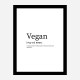 Vegan Definition Typography Wall Art