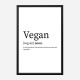 Vegan Definition Typography Wall Art