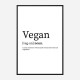 Vegan Definition Typography Wall Art