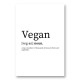 Vegan Definition Typography Wall Art