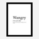 Wangry Definition Typography Wall Art