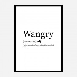 Wangry Definition Typography Wall Art