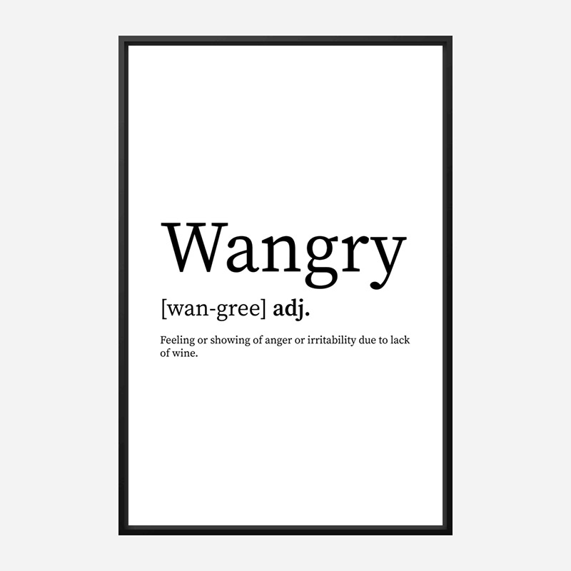 Wangry Definition Typography Wall Art