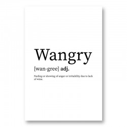 Wangry Definition Typography Wall Art