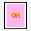 OH Typography Wall Art