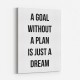 A Goal With Out A Plan Typography Art Print