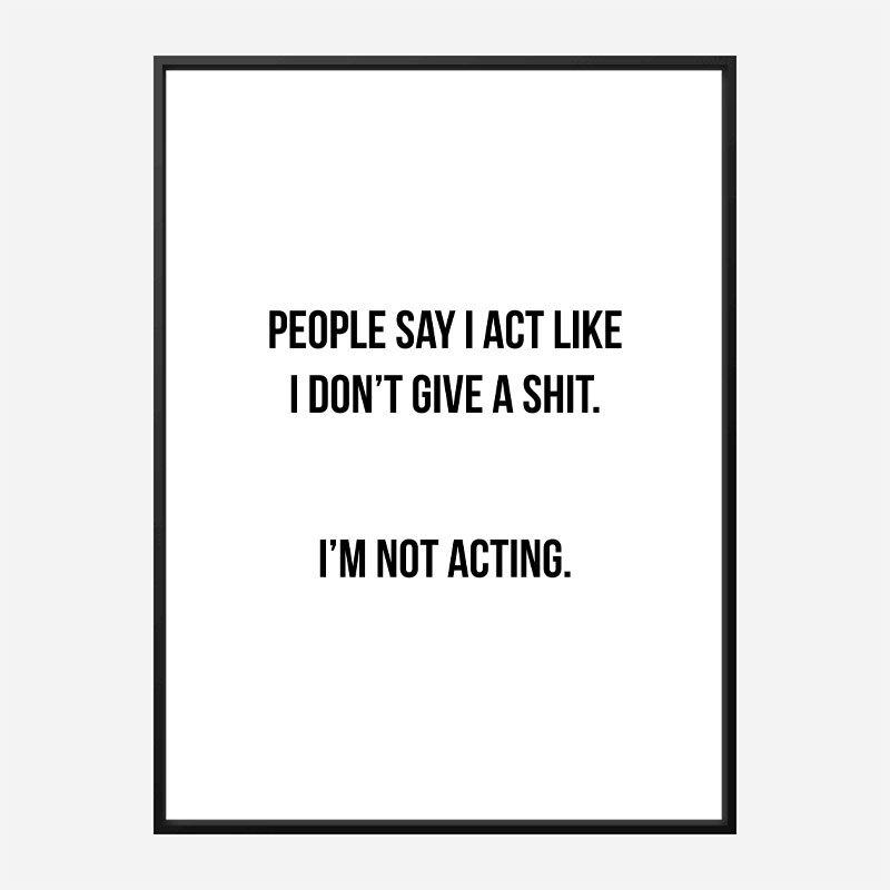 People Say Typography Art Print People Say Typography Art Print