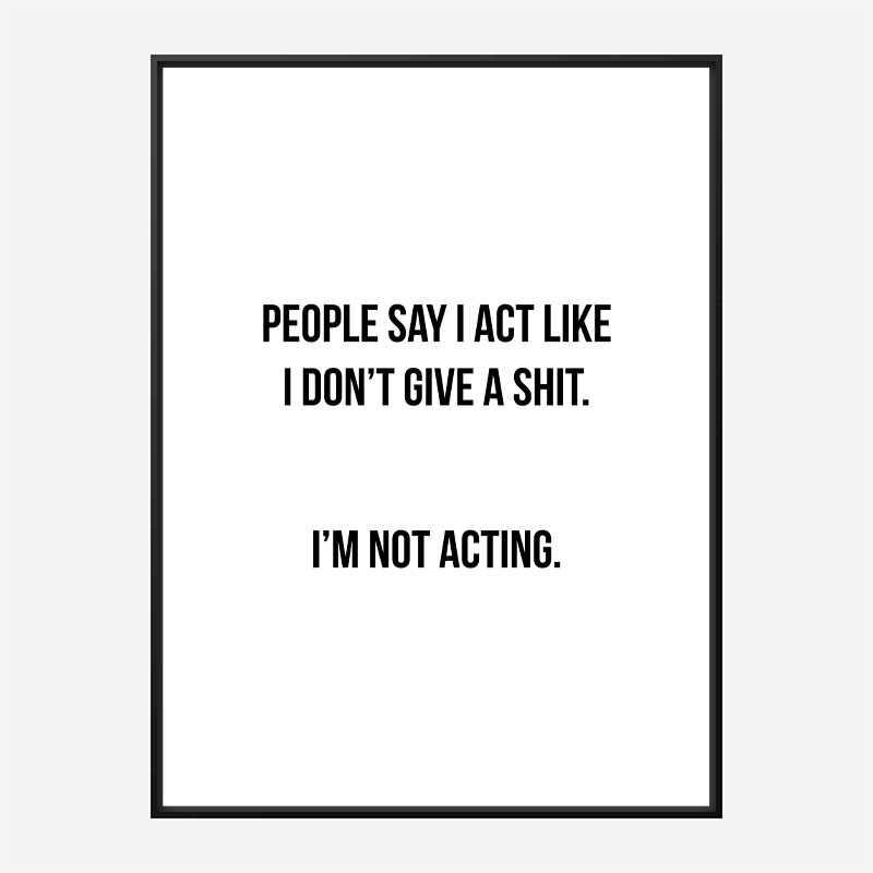 People Say Typography Art Print People Say Typography Art Print