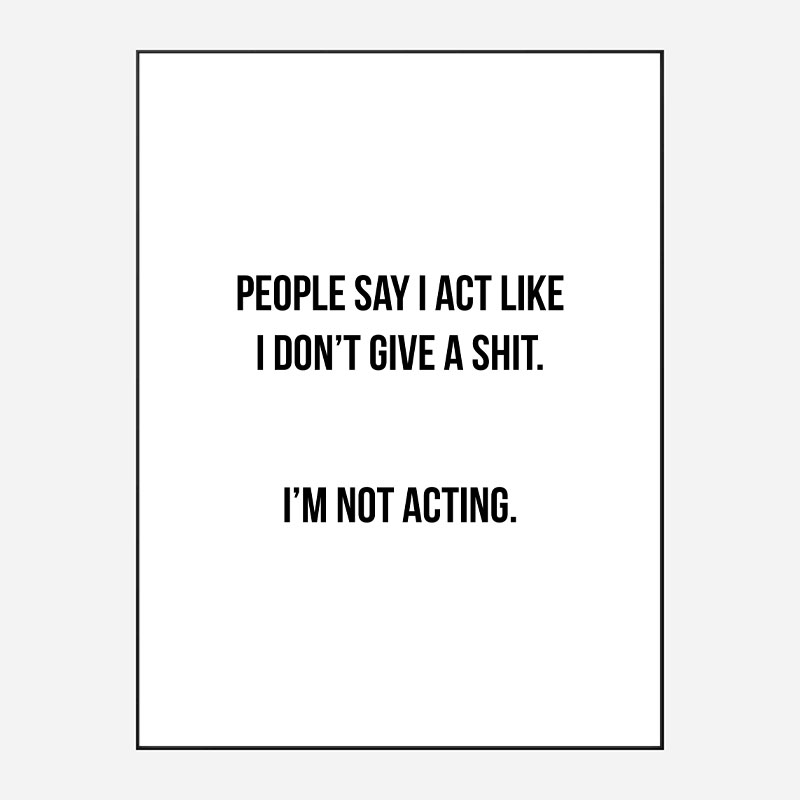 People Say Typography Art Print People Say Typography Art Print