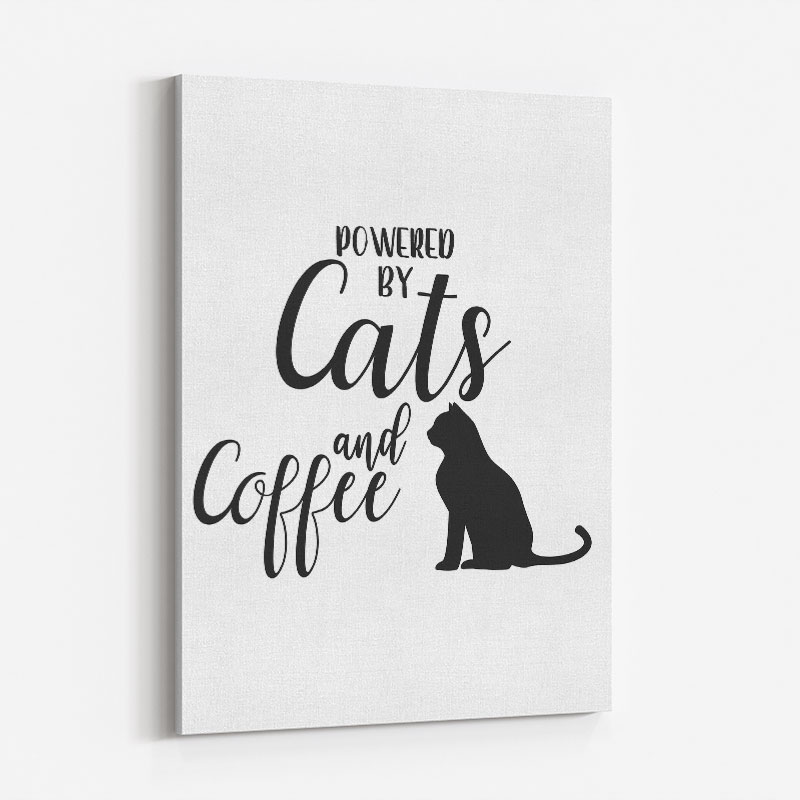 Powered By Cats and Coffee Art Print