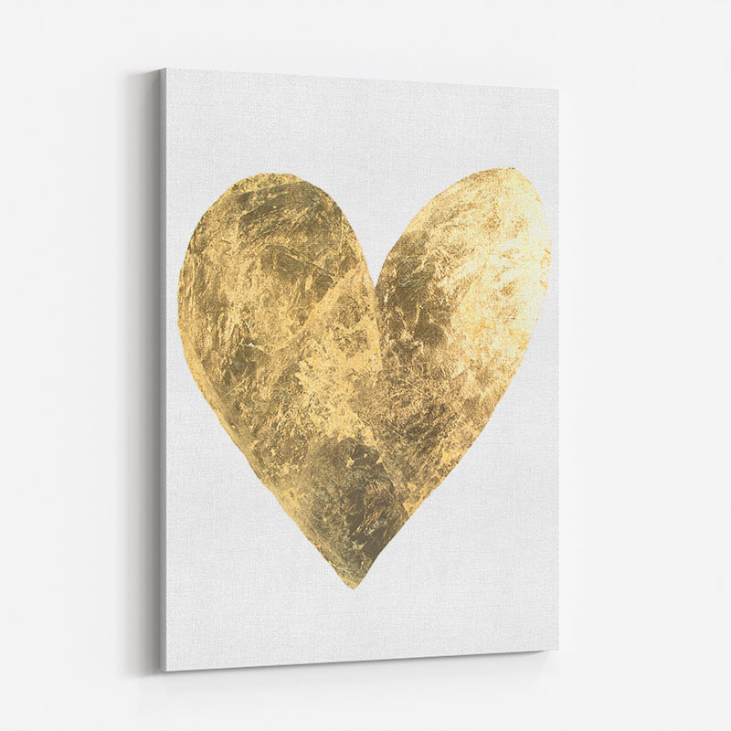 Golden Heart Typography Art Print Golden Heart Typography Art Print
