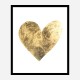 Golden Heart Typography Art Print Golden Heart Typography Art Print