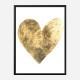 Golden Heart Typography Art Print Golden Heart Typography Art Print
