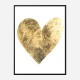 Golden Heart Typography Art Print Golden Heart Typography Art Print