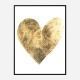 Golden Heart Typography Art Print Golden Heart Typography Art Print