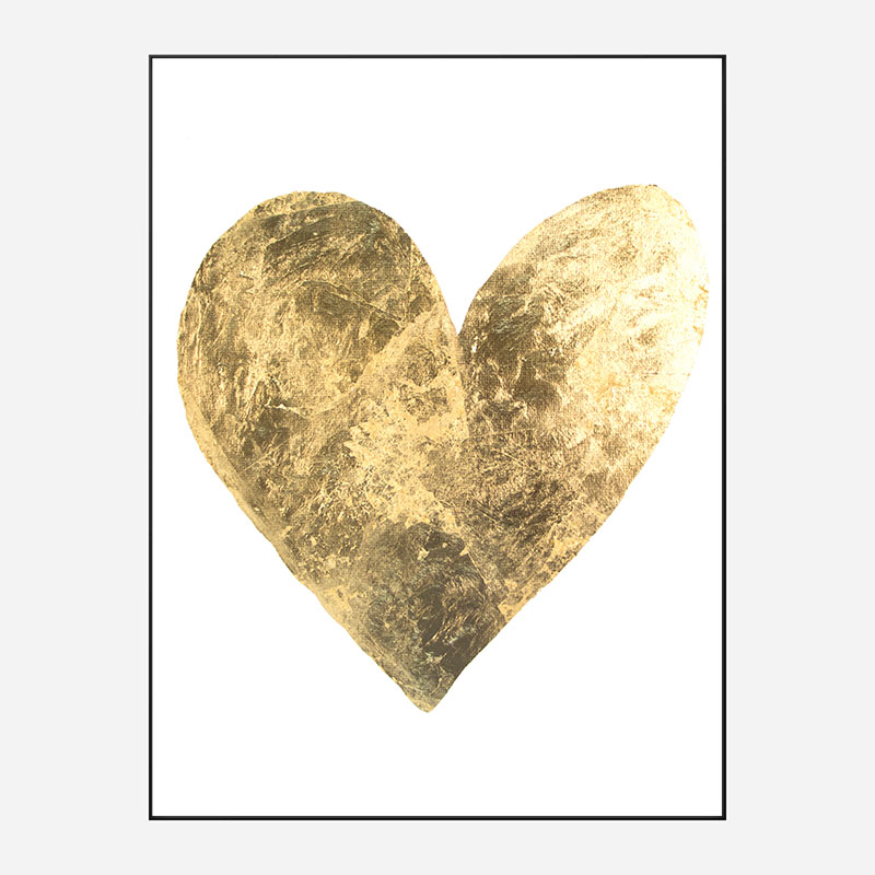 Golden Heart Typography Art Print Golden Heart Typography Art Print