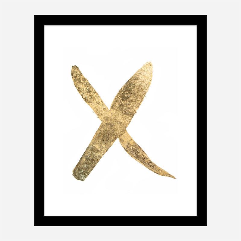 Golden X Typography Art Print Golden X Typography Art Print