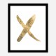 Golden X Typography Art Print Golden X Typography Art Print