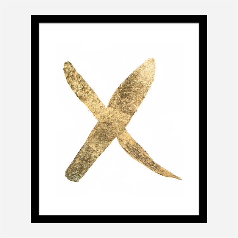 Golden X Typography Art Print Golden X Typography Art Print