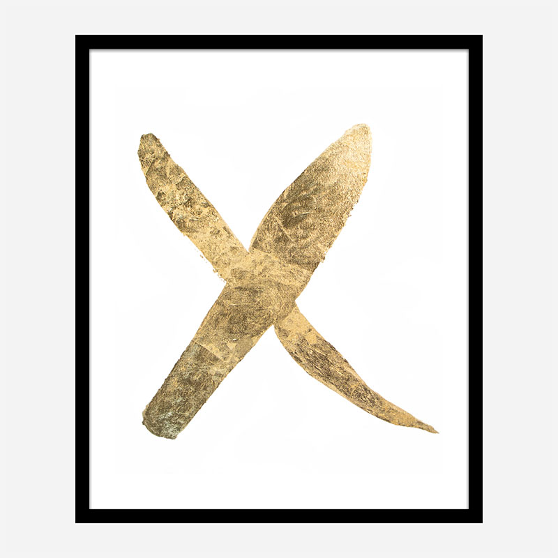 Golden X Typography Art Print Golden X Typography Art Print