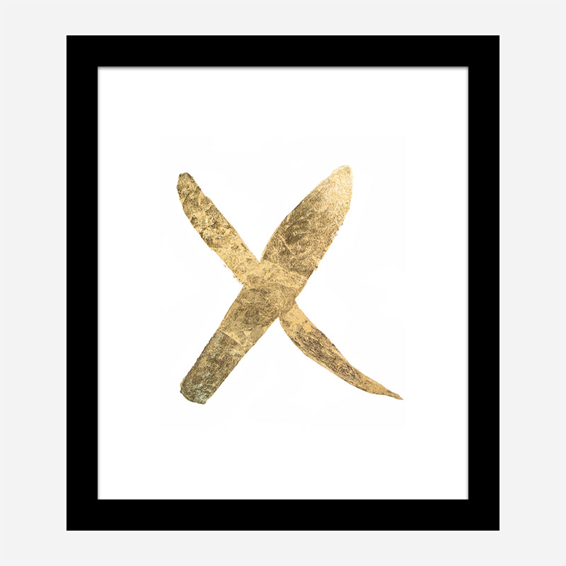 Golden X Typography Art Print Golden X Typography Art Print