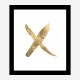 Golden X Typography Art Print Golden X Typography Art Print
