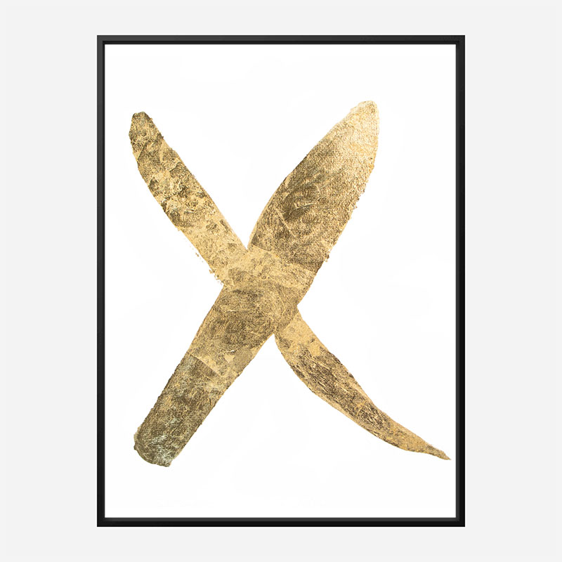 Golden X Typography Art Print Golden X Typography Art Print