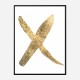 Golden X Typography Art Print Golden X Typography Art Print