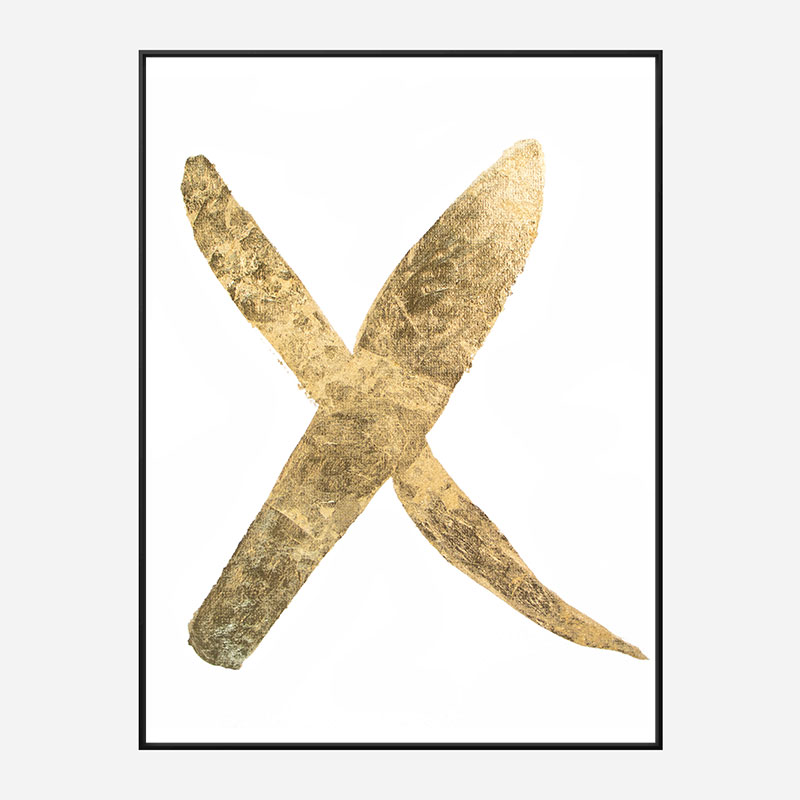 Golden X Typography Art Print Golden X Typography Art Print