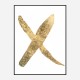 Golden X Typography Art Print Golden X Typography Art Print