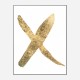Golden X Typography Art Print Golden X Typography Art Print