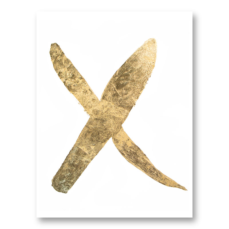 Golden X Typography Art Print Golden X Typography Art Print