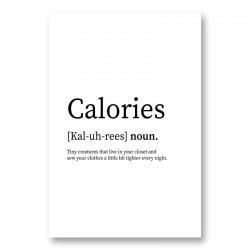 Calories Definition Typography Wall Art