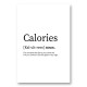 Calories Definition Typography Wall Art