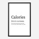 Calories Definition Typography Wall Art