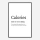 Calories Definition Typography Wall Art