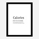 Calories Definition Typography Wall Art