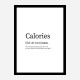 Calories Definition Typography Wall Art