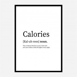 Calories Definition Typography Wall Art