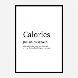 Calories Definition Typography Wall Art