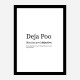 Deja Poo Definition Typography Wall Art