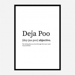 Deja Poo Definition Typography Wall Art
