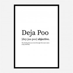 Deja Poo Definition Typography Wall Art